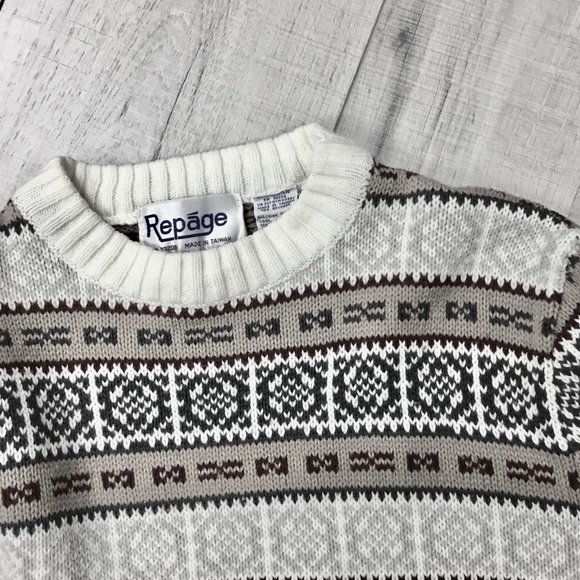 vintage geometric Repage sweater SZ  M - Picture 4 of 4